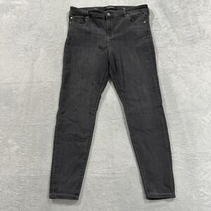 Liverpool The Skinny Jeans Women 32 / 14 Waist Black Denim Vtg